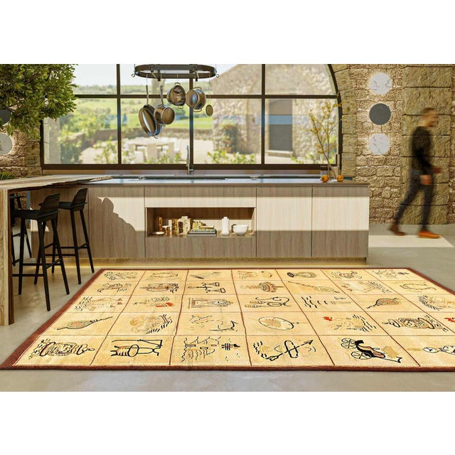 American Antique Hooked Rug 8'9'' X 11'6' For Sale - Image 4 of 4