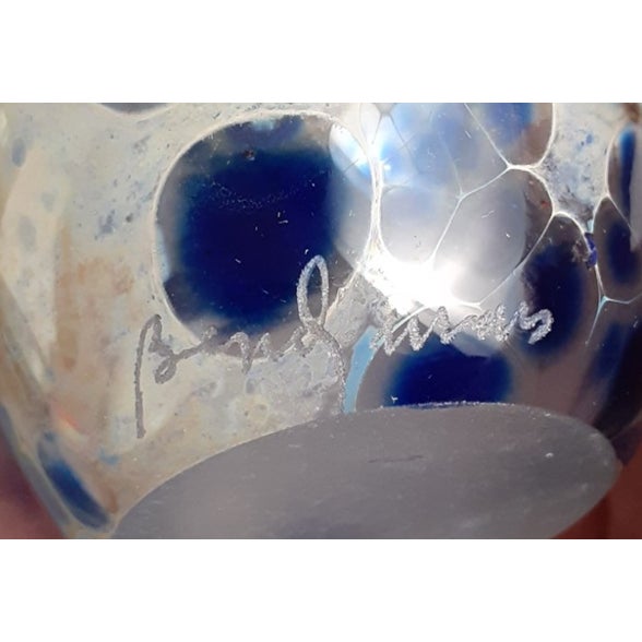 Add a sophisticated piece of American studio glass to your collection with this **Vintage Mid-Century Modern Paul...