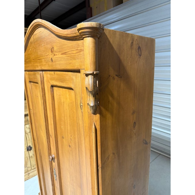 Antique Pine Two Door Cupboard From England For Sale - Image 10 of 18