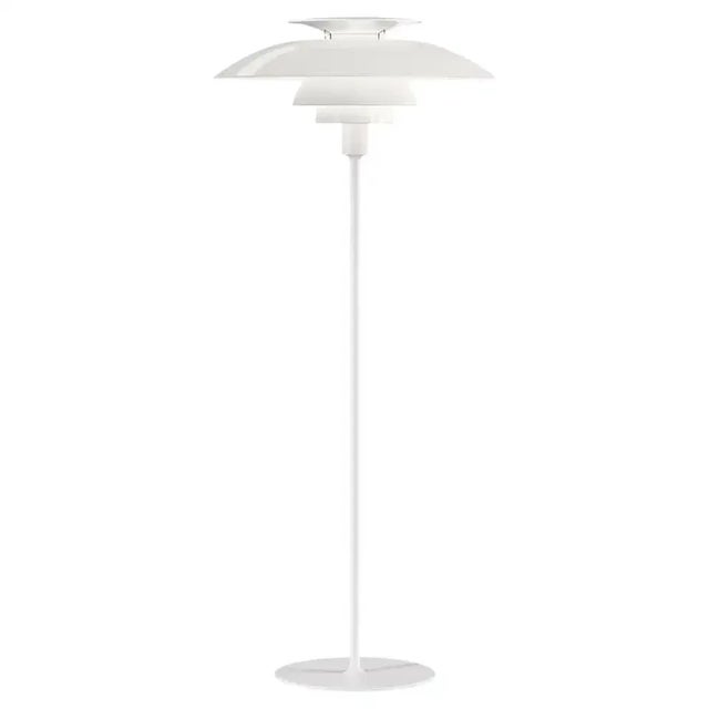 Poul Henningsen 'Ph 80' Floor Lamp for Louis Poulsen in White For Sale - Image 9 of 9