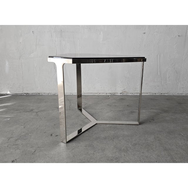 Donghia Forma Coffee Table in Polished Chrome and Smoked Glass - 6 Pieces For Sale - Image 13 of 15