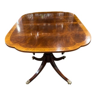 Late 20th Century Vintage Baker Furniture Mahogany Dining Table For Sale