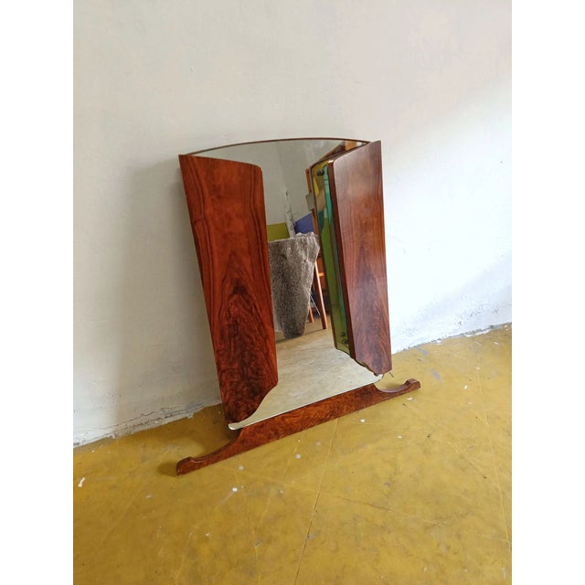 Mid-Century Modern Vintage Danish Mirror in Teak, 1960s For Sale - Image 3 of 4