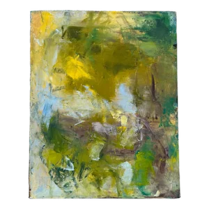 Vintage Boho Abstract Oil on Canvas
