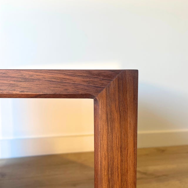 Handmade Modern Walnut Side Table For Sale - Image 12 of 12