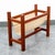 Mid Century Modern Magazine Rack Danish Canvas Sling Teak Vintage Tan Brown For Sale In Sacramento - Image 6 of 10
