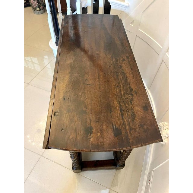 Antique 17th Century Oak Gateleg Table, 1680s For Sale - Image 4 of 16