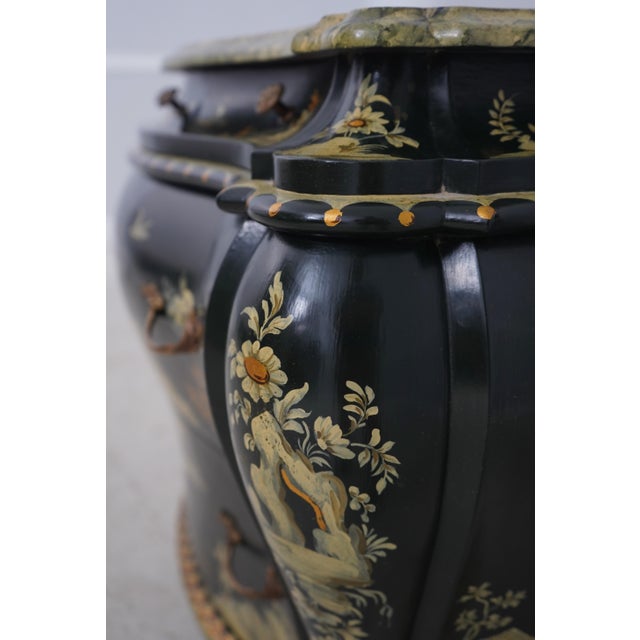 Italian Hand Paint Decorated Chinoiserie Commode Chest For Sale - Image 16 of 17