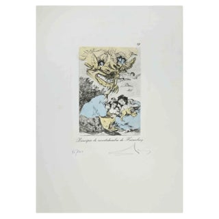 Salvador Dalí, Principio de Incertidumbre de Heisenberg, Etching, 1977 For Sale