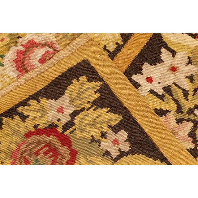 Modern Bessarabian Floral Design Handmade Wool Rug by Doris Leslie Blau For Sale In New York - Image 6 of 7
