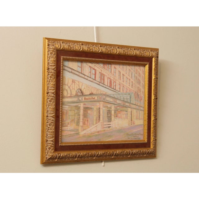Traditional Mary Montague Sikes Hotel Du Pont Custom Framed Giclee Art Print For Sale - Image 3 of 12