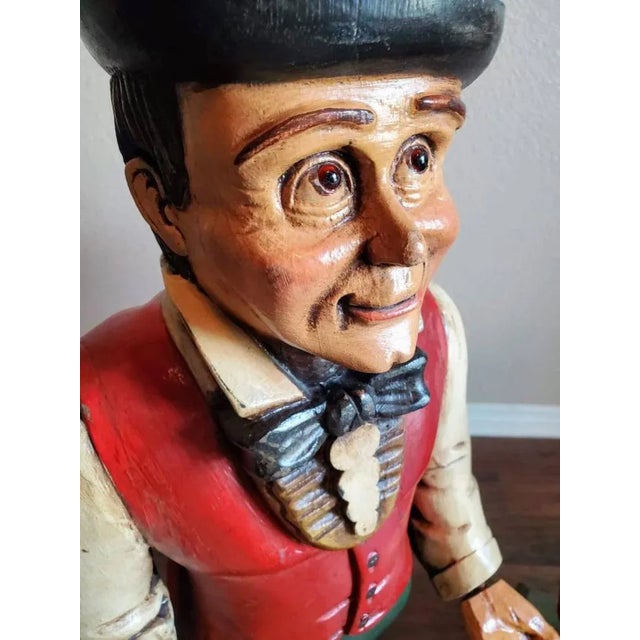 Early 20th Century Art Deco Period Hand Carved & Painted Butler Dumb Waiter For Sale - Image 5 of 11