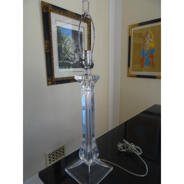 Late 20th Century Modern Lucite Lamp For Sale In Los Angeles - Image 6 of 6