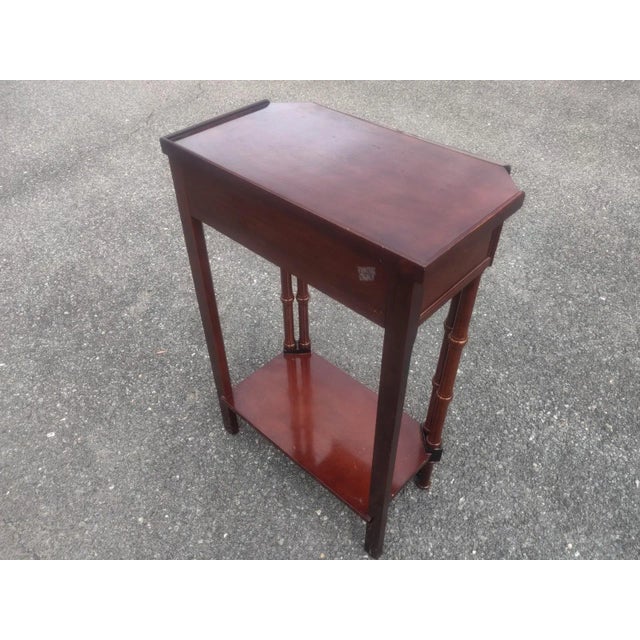 Mid 20th Century Mid 20th Century Vintage Bombay Company Faux Bamboo Accent Table For Sale - Image 5 of 9
