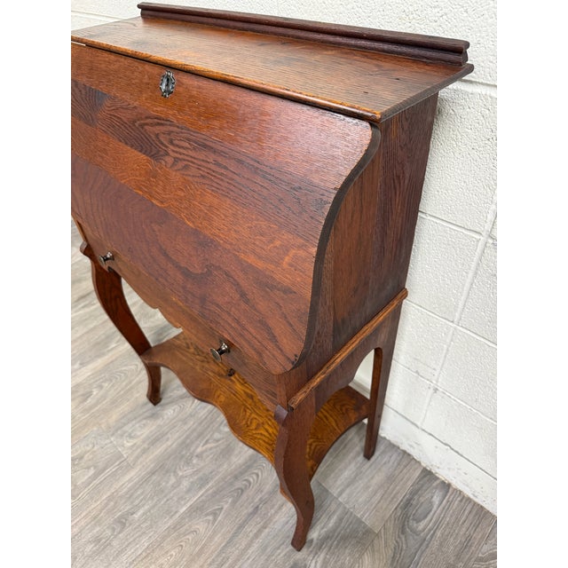 Antique French Louis XVI Style Secretary Desk Drop Front Desk For Sale In Kansas City - Image 6 of 11