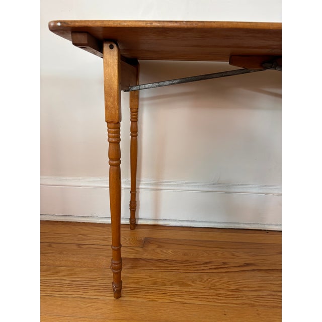 French Country New England Antique Ruler Table For Sale - Image 3 of 15