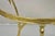 Gold Late 20th Century Italian Hollywood Regency Brass Swan Tripod 2 Tier Round Occasional Side Table For Sale - Image 8 of 12