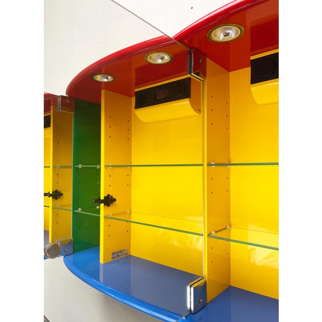 Vintage Postmodern French Bathroom Mirror Cabinet from Decotec, 1980s For Sale - Image 9 of 18