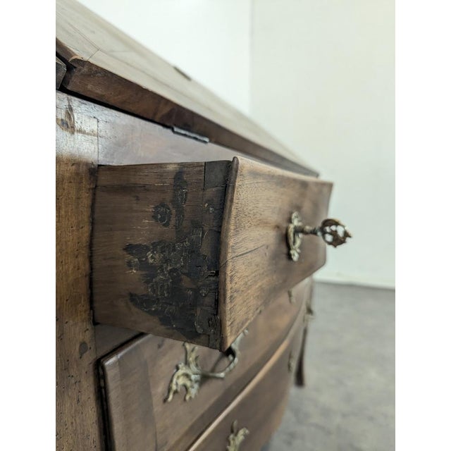 Walnut Slant-Back Secretary Desk For Sale - Image 10 of 14
