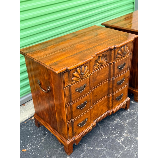 2000 - 2009 Theodore Alexander Chippendale Style Mahogany Block Front Chests-Set of Two . For Sale - Image 5 of 12