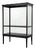 Black Display Cabinet in Wood Veneer and Clear Glass For Sale