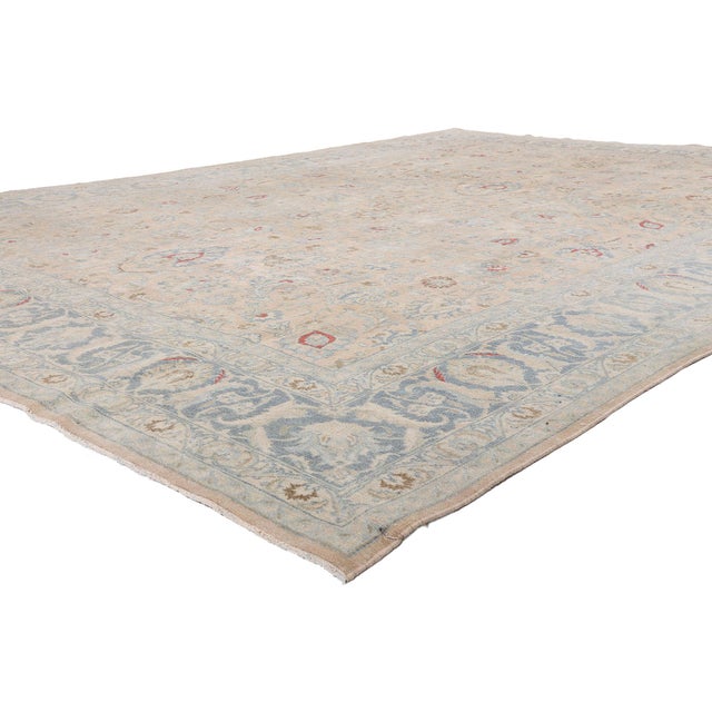 54147 Antique Persian Mashhad Rug, 09'09 x 13'02. The Safavid Silhouette Jardin: An Antique Persian Mashhad of Cultivated...
