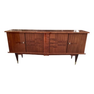 French Period Art-Deco Ebony Macassar Sideboard For Sale