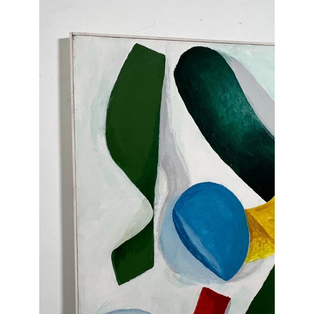 Mid-Century Modern D. 1973 Abstract Modernist Painting by Irving Schultz For Sale - Image 3 of 11