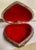Silver Mid 20th Century Metal Rose Flower Vine Filigree Heart Shaped Small Jewelry Box Red Velvet Lining For Sale - Image 8 of 10
