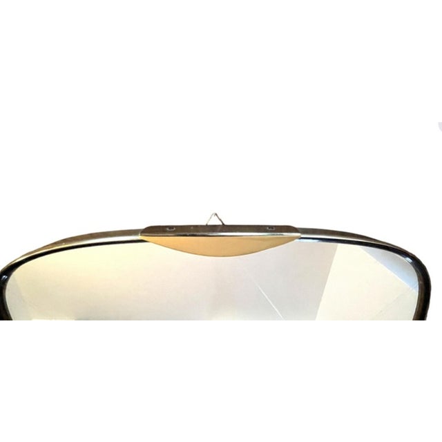 Art Deco Brass Mirror, 1950s For Sale - Image 4 of 11