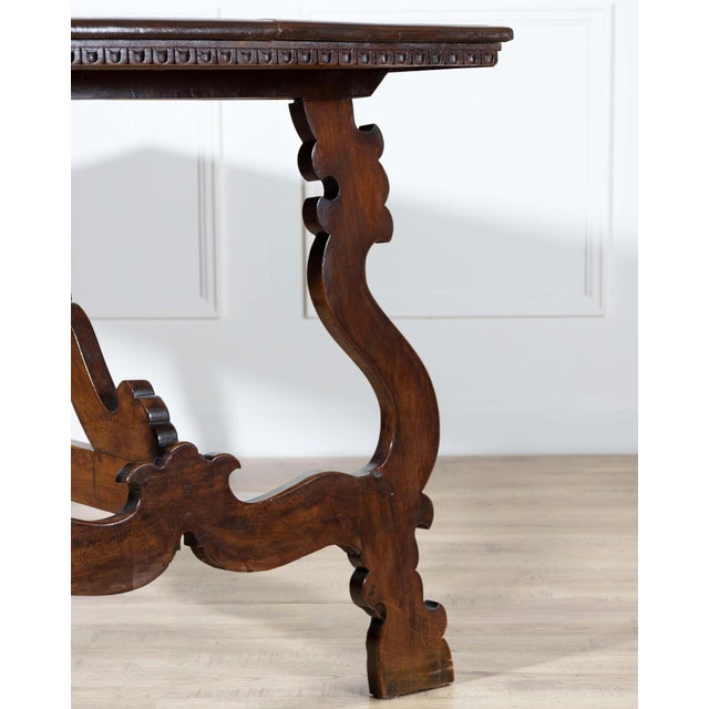 Brown 19th Century Walnut Fratino Table For Sale - Image 8 of 9