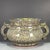 A striking Chinese porcelain censer (incense burner) featuring a classic Ge-type crackle glaze. The vessel has a...