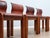 Afra & Tobia Scarpa Curved Wood & Leather Chairs from Afra & Tobia Scarpa, 1970s, Set of 4 For Sale - Image 4 of 18