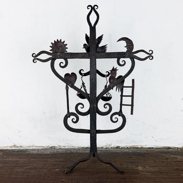 Wrought Iron Cross by Guadalupe Hermosillo Escobar, 1960s For Sale - Image 4 of 11