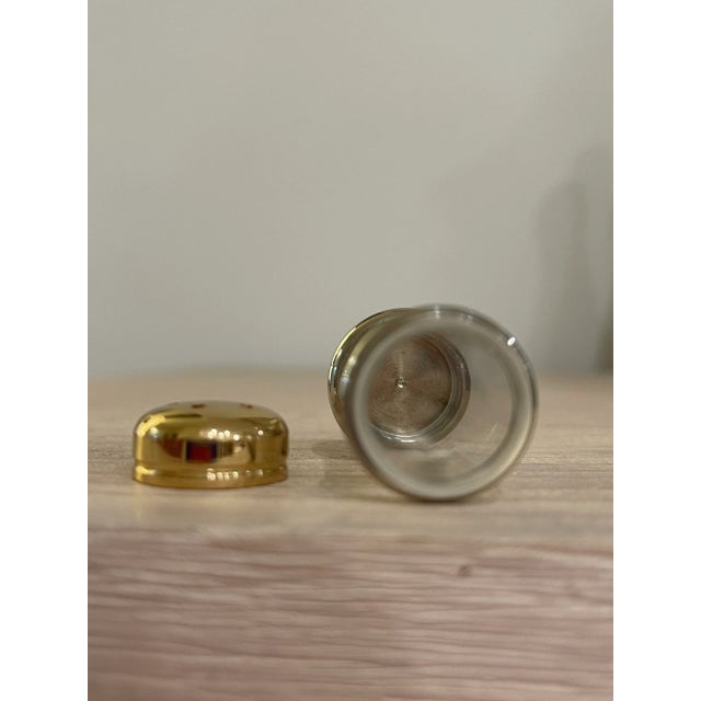 Metal Gucci Silver and Brass Salt and Pepper Shakers For Sale - Image 7 of 12