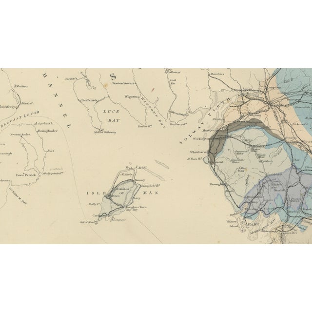 Antique Geological Map of England & Wales, 1880s, Set of 2 For Sale - Image 10 of 11