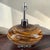 The Mid-Century Modern Art Glass Brown Swirl Lucite Base Table Lamp is a stylish and unique lighting piece perfect for...