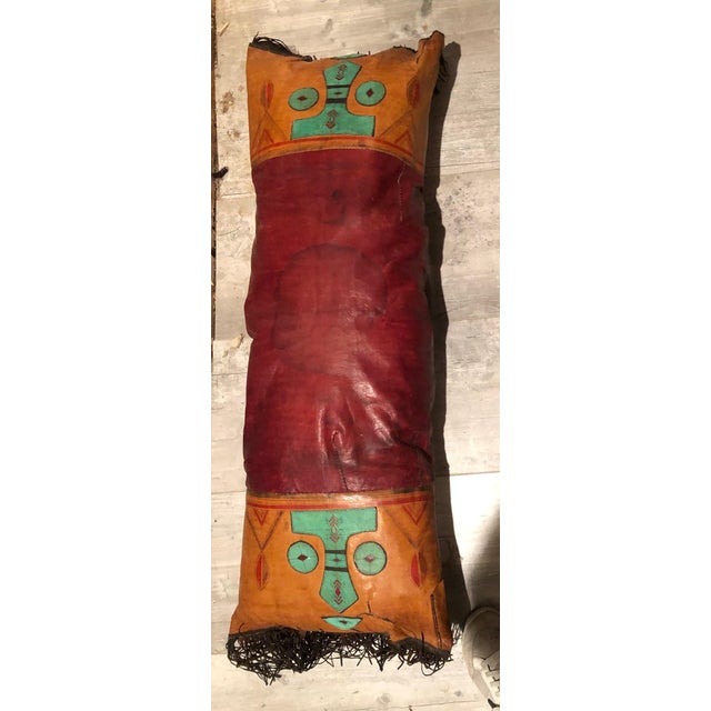 Tuareg Leather Tent Cushion, 1960s For Sale - Image 12 of 12