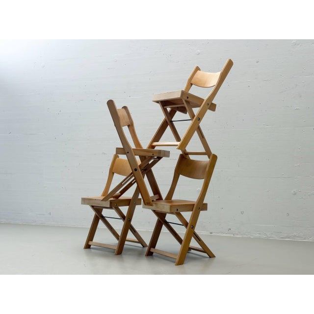 Folding Chairs in Beech Wood, Switzerland, 1990s For Sale - Image 12 of 18
