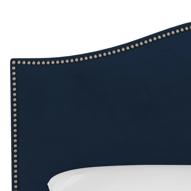 Spritely Home Ashland Headboard in Ink Classic Velvet, Twin For Sale - Image 4 of 5