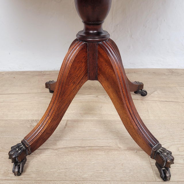 Drop Leaf Side Table in Mahogany, 1950s For Sale - Image 11 of 18