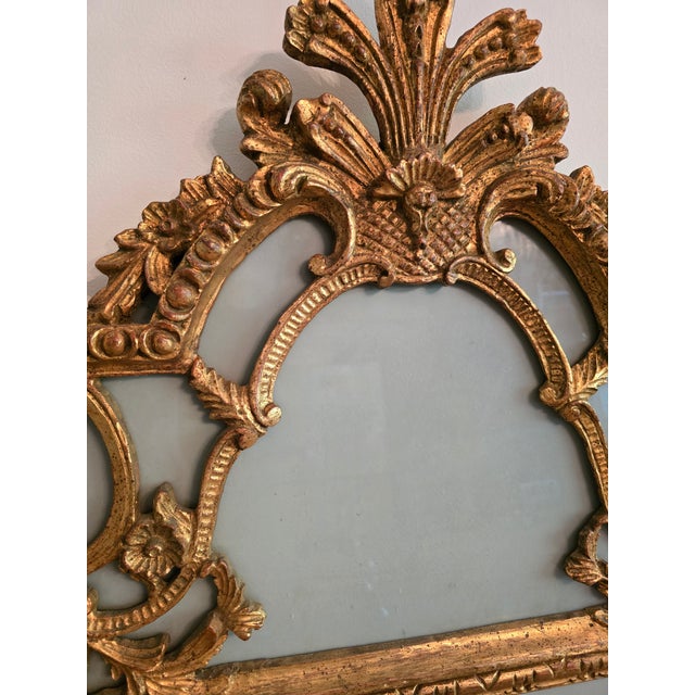 Gold Vintage Mid Century Modern Hollywood Glamour Regency Mirror For Sale - Image 8 of 11