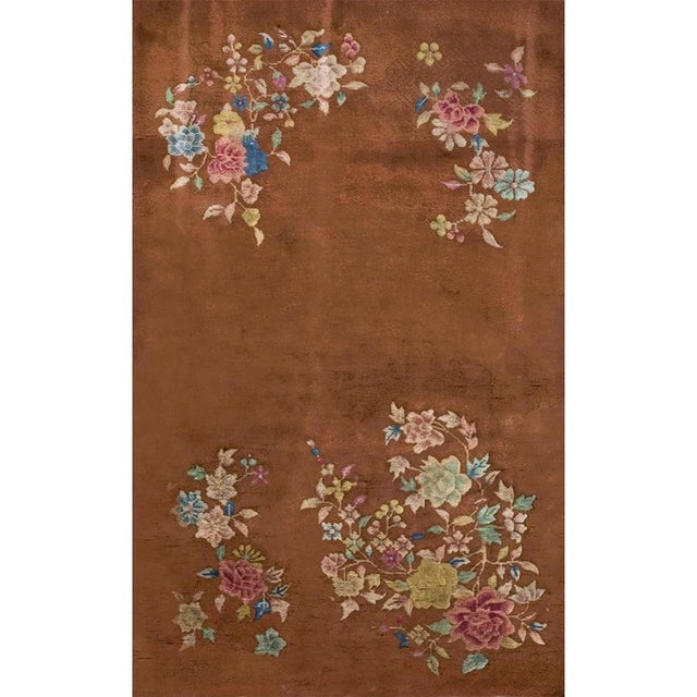 Antique Chinese - Art Deco Chinese Yellow 1935 Rug, Circa Date: 1935. This exceptional piece exemplifies the transition of...