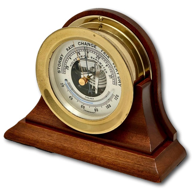 This Really is a Great Looking - Very High Quality Vintage Nautical Brass Ships Combination Holistic Barometer and...