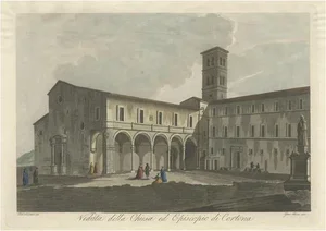 View of the Church of Cortona, 1800, Paper