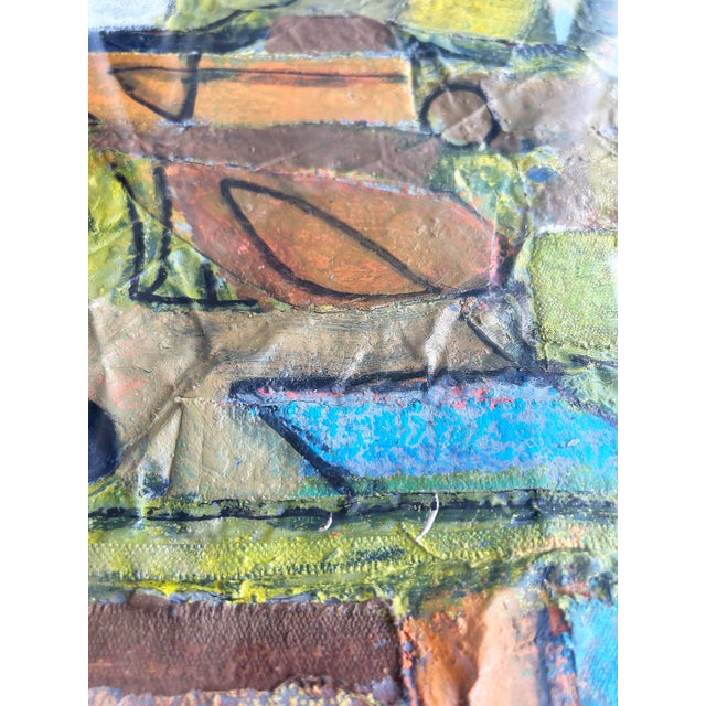 Jaddan Massanet Abstract Mixed Media Collage Painting 2003 For Sale In Miami - Image 6 of 8