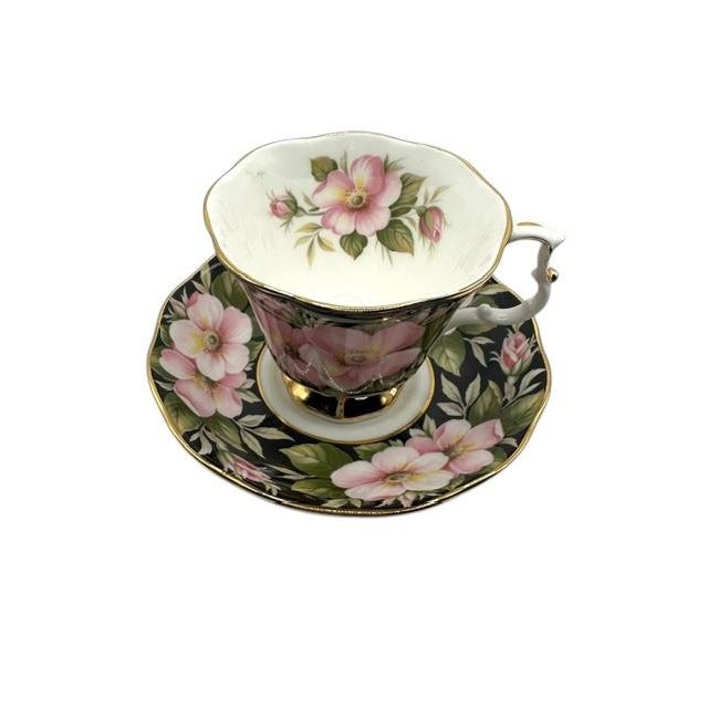 Ceramic Vintage Royal Albert Alberta Rose Teacup and Saucer Set of One For Sale - Image 7 of 14