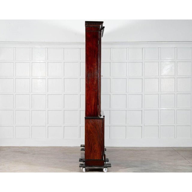 Brown Irish Georgian Ebonised Mahogany and Astral Glazed Breakfront Bookcase, 1790s For Sale - Image 8 of 16