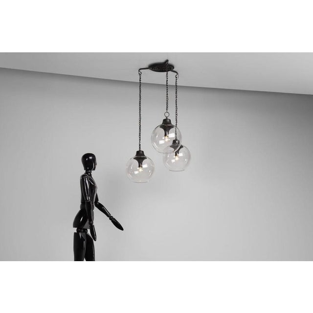 A rare and impressive ‘grappolo’ ls10 chandelier, designed by luigi caccia dominioni and manufactured by azucena in 1965....