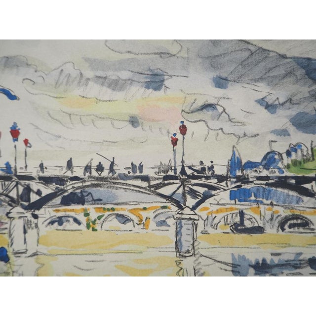 Paul Signac, Paris, The Passerelle des Arts Seen from the Quays of the Seine, Lithograph For Sale - Image 7 of 10